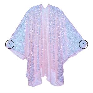 Pink sequin kimono NEW